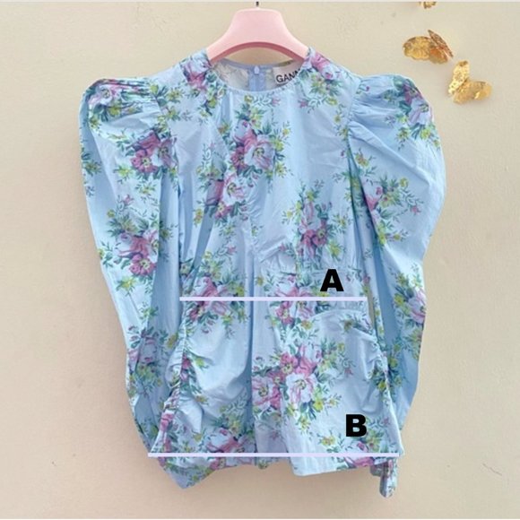NWT: GANNI | Floral Puff Sleeve Top - Picture 13 of 13